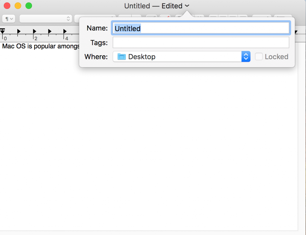 Tagging from the Document menu