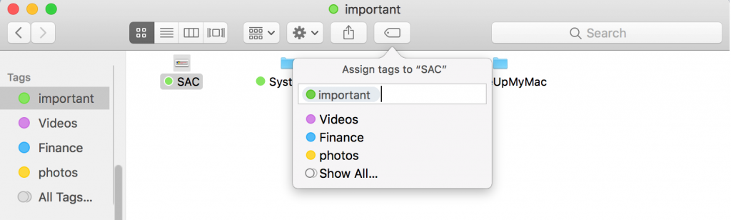 Tagging from the Toolbar