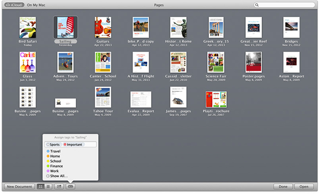 Tagging in iCloud