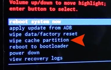Wipe Cache Partition