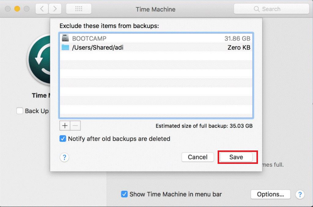 backup step 6