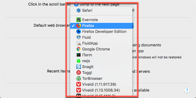 change browser settings on mac