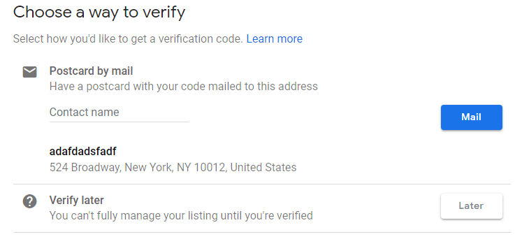 choose a way to verify