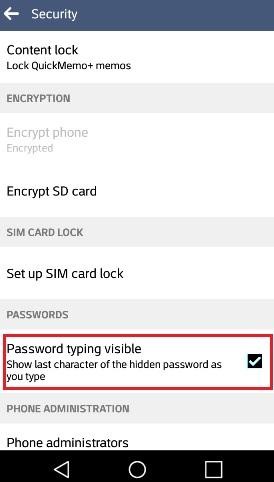 hidden passwords