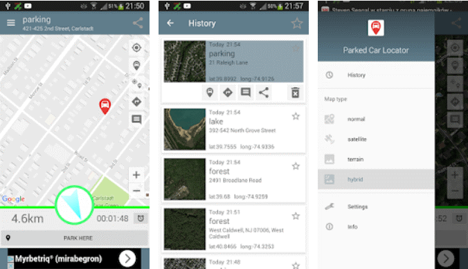 parked car locator