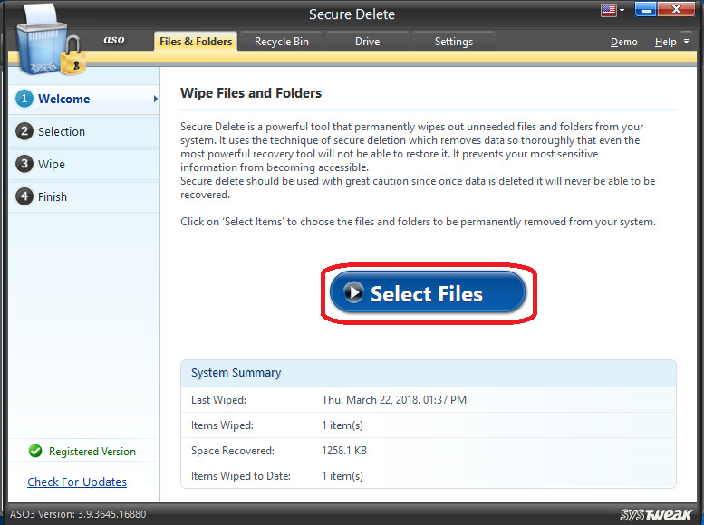 select files