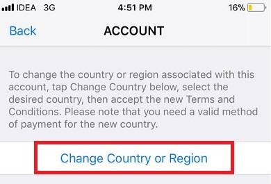 where to change apple id region