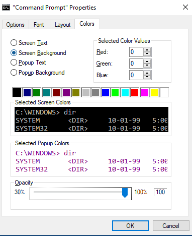transparent command prompt