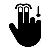 two finger swipe down 1