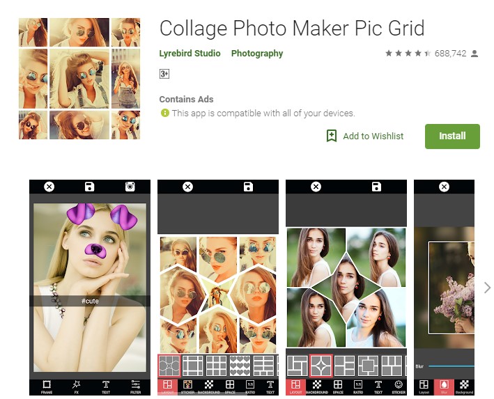 best app for photo collage for android