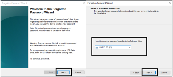 Create a Password Reset Disk-3