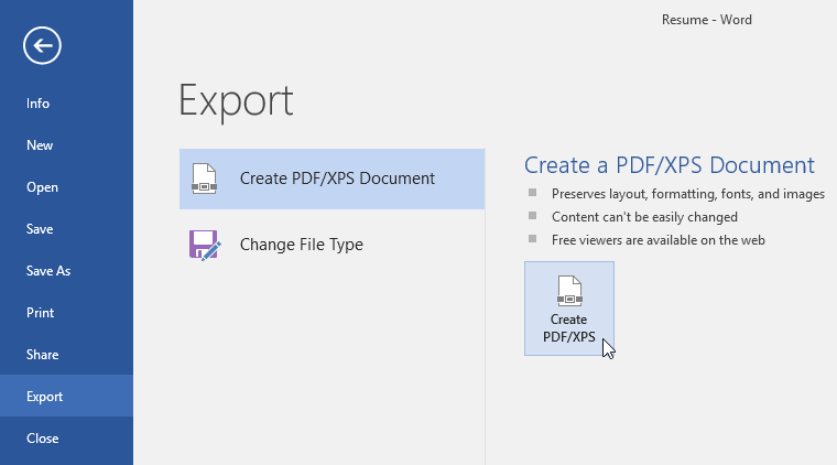 Export Feature