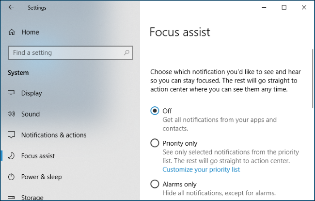 How to Enable the Focus Assist Feature on Windows 10-3