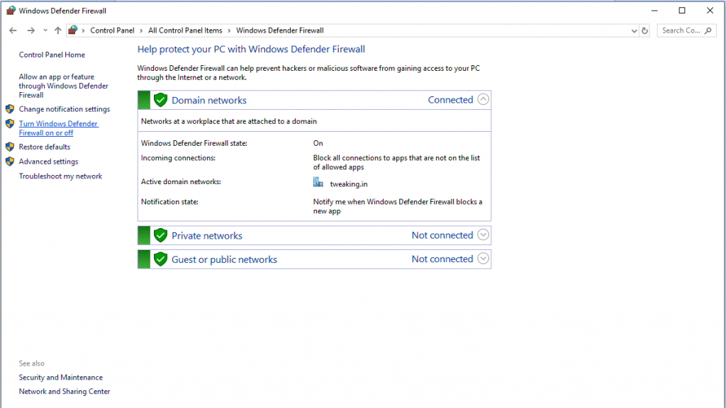 Turn Off Firewall & Windows Defender 3