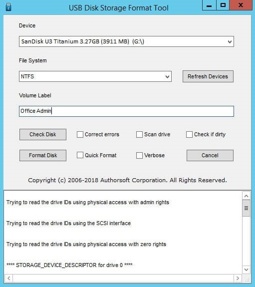 USB Disk Storage Format Tool