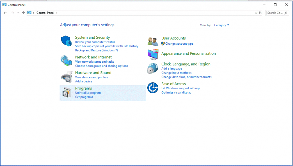 Use Control Panel 2