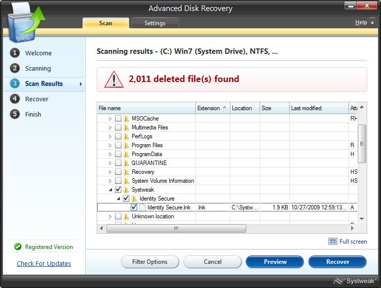 advanced disk recovery