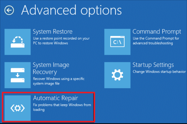 automatic repair windows 10