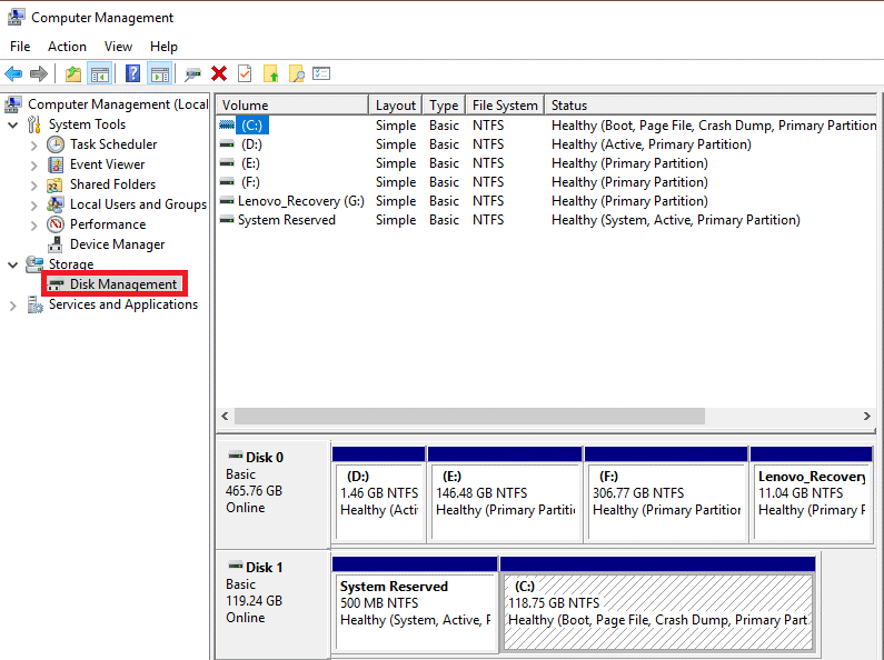 disk management