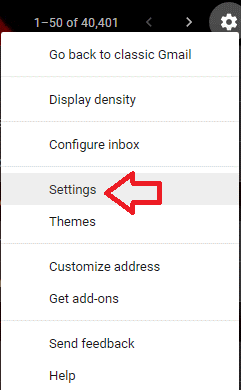 gmail settings
