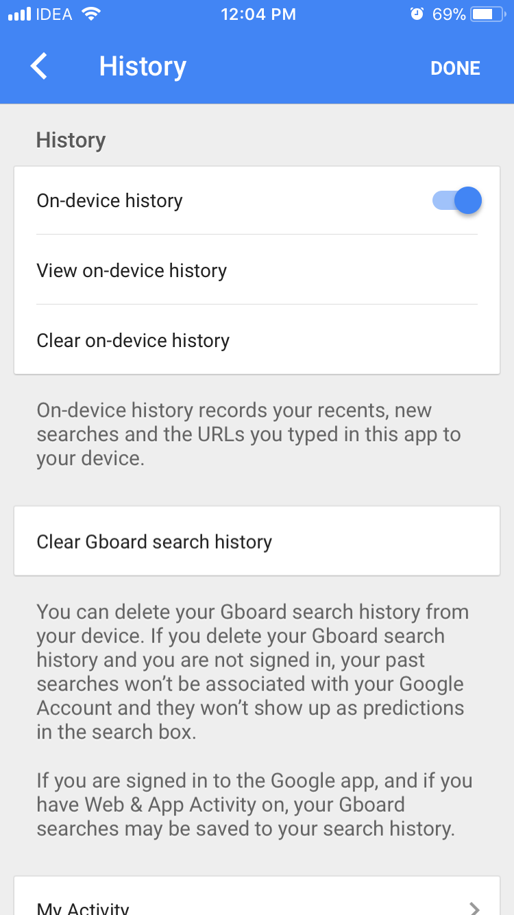 google feed know your intrest