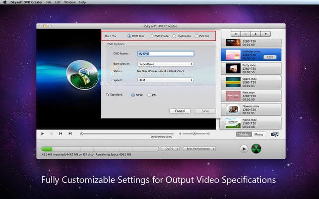 burn movie to dvd software for mac