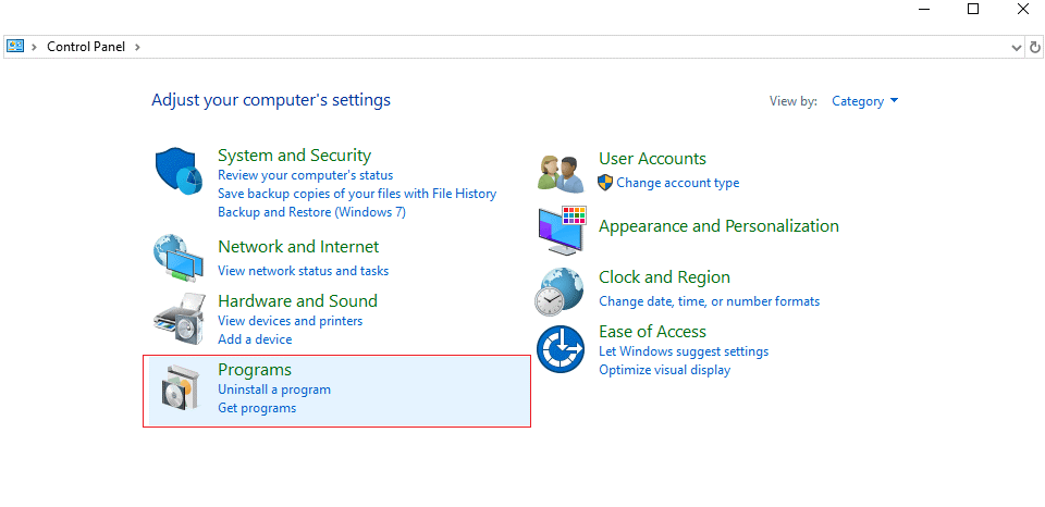 program install windows 10