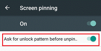 screen pinning step 5