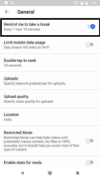 youtube take a break