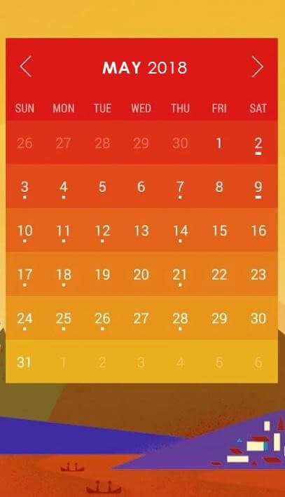 Calendar Widget-Month