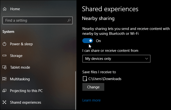 How To Transfer Files Using Nearby Sharing On Windows 10