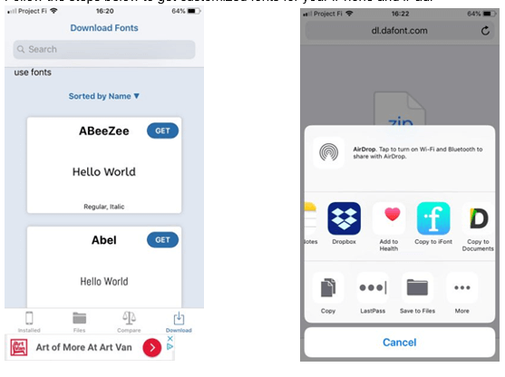 How to Install Font on iPhone or iPad