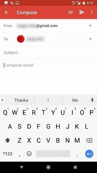 Smart Text Selection compose Gmail