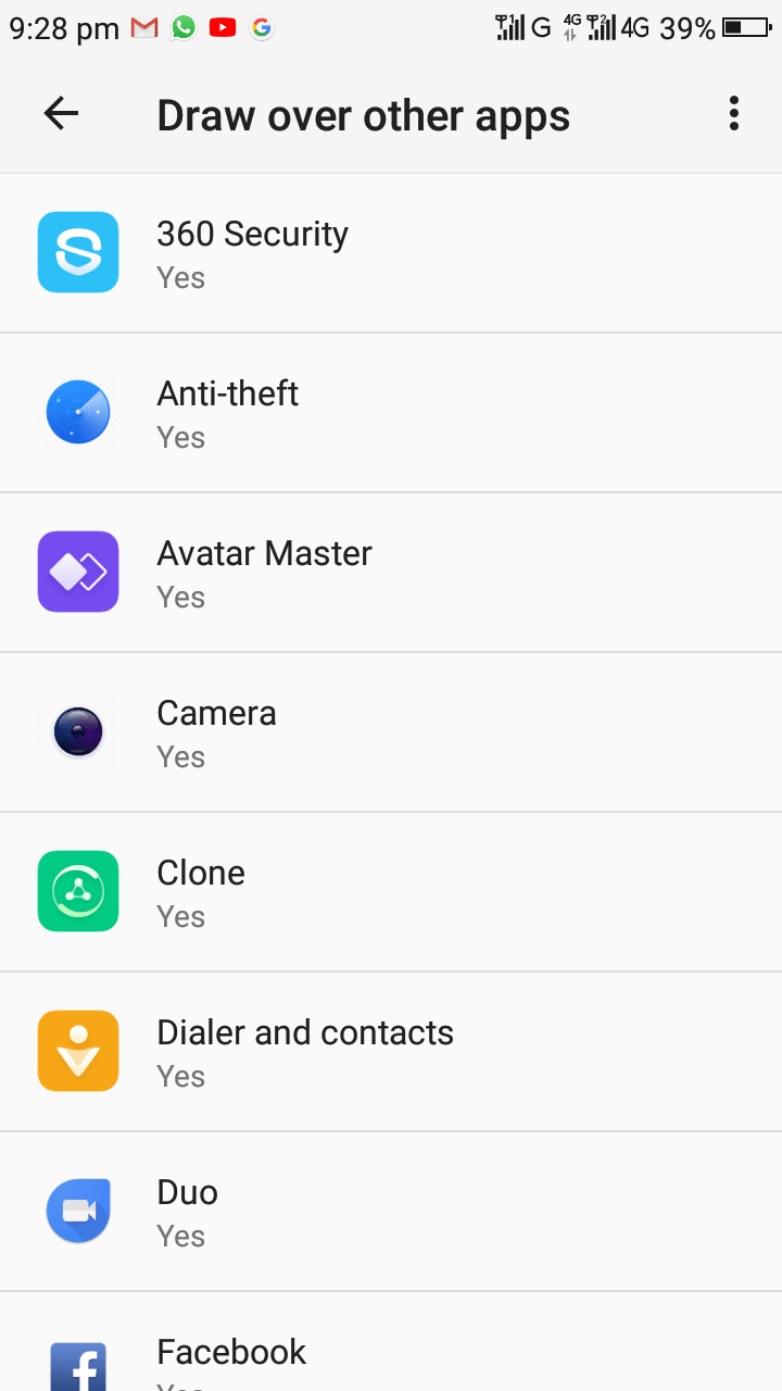 Turn off the Screen Overlay of all the apps-4