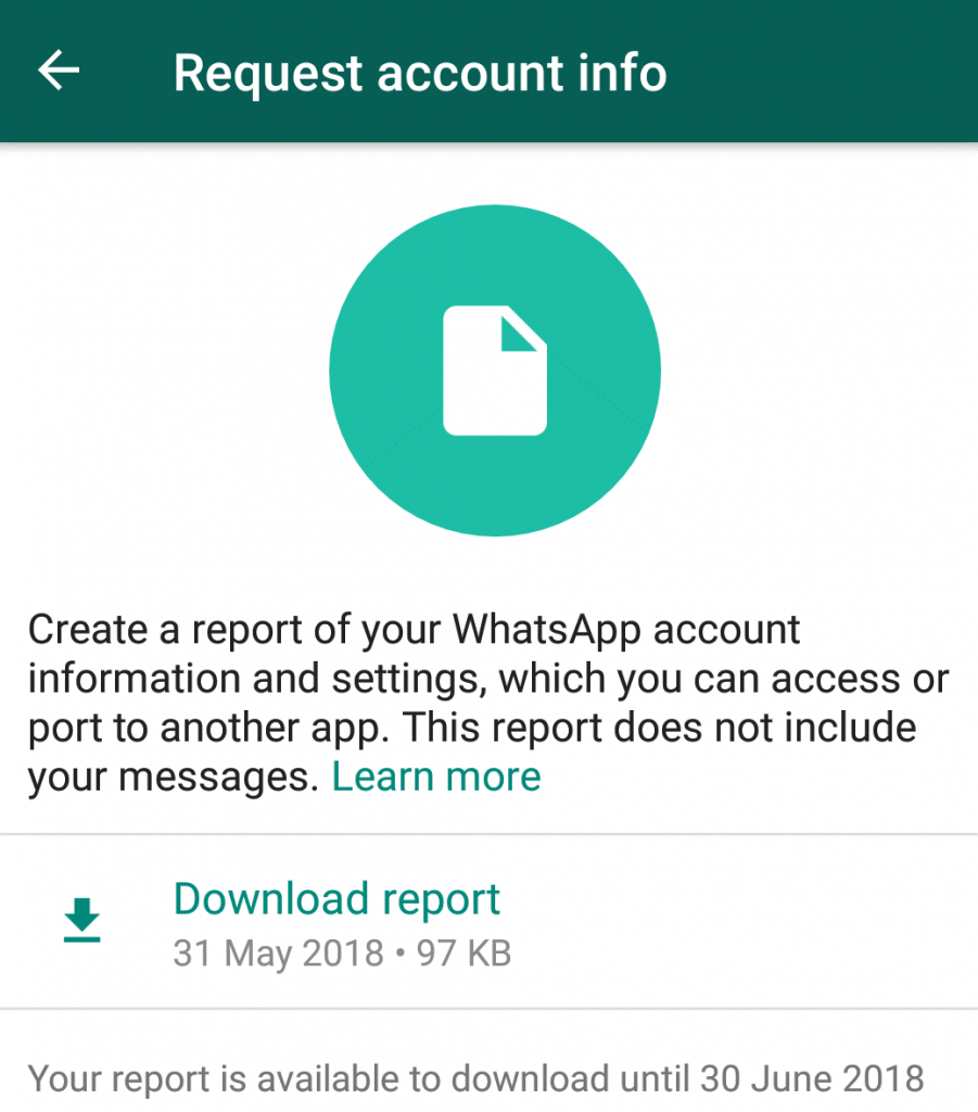 What Data Does WhatsApp Account Information Report Contain-1