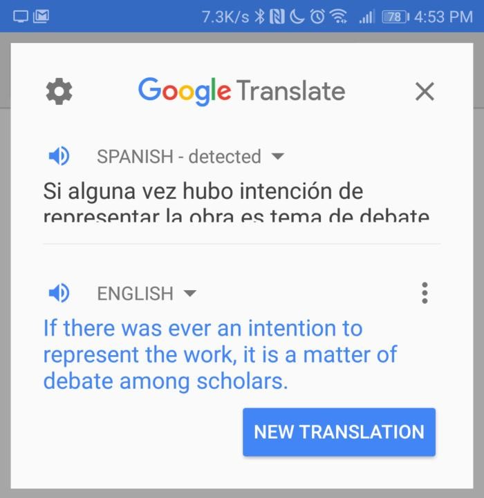 highlight text in google translate