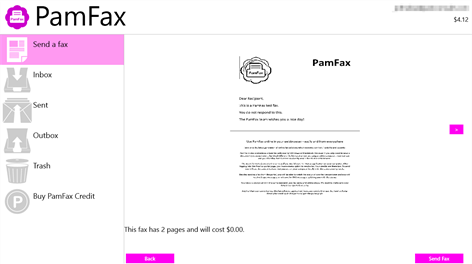 receiving fax pamfax