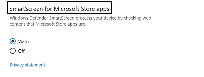 disable windows SmartScreen