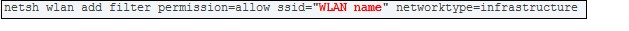 Add WiFi Network in Filter
