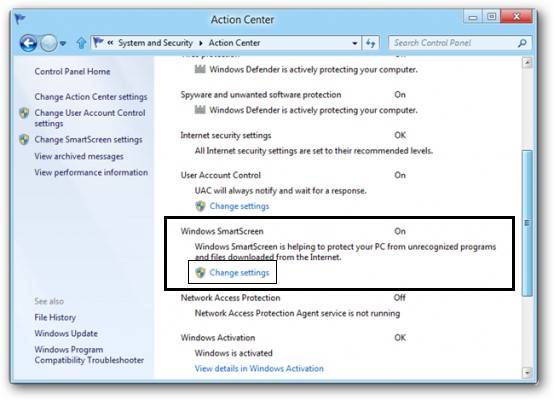 SmartScreen Windows 10