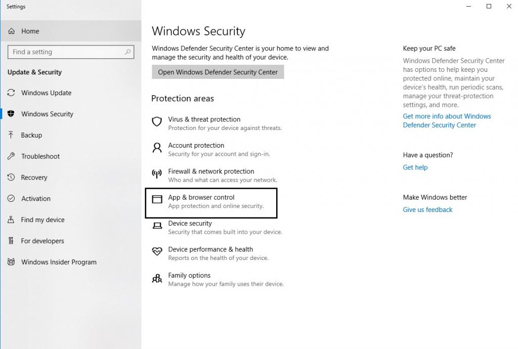 SmartScreen Windows 10