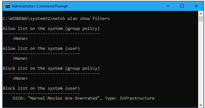 Add WiFi Network in Filter