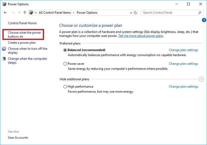Change Turn on Fast Startup Setting-2