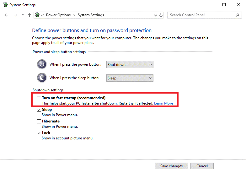 Change Turn on Fast Startup Setting-4