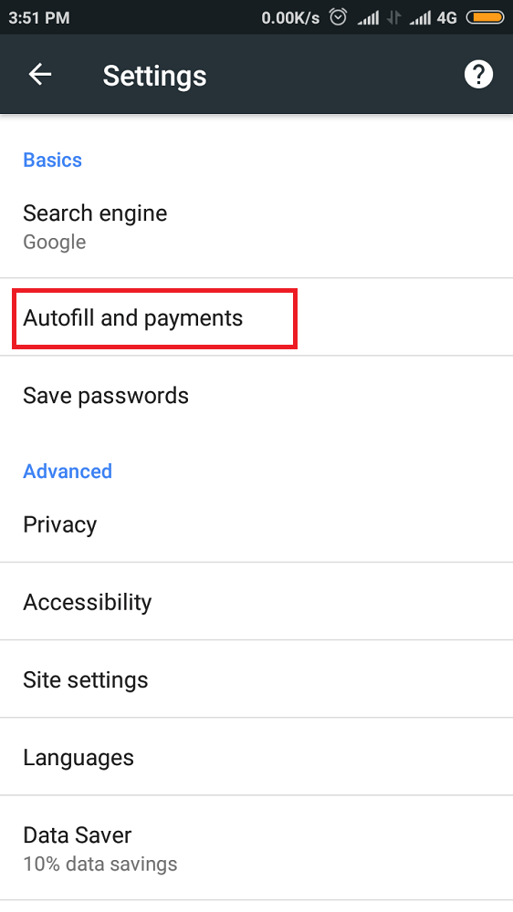 Disable Autofill