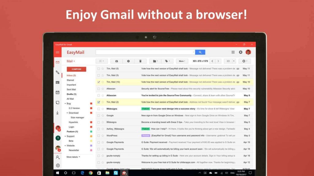Easymail on gmail - How To Use Google services On Windows 10