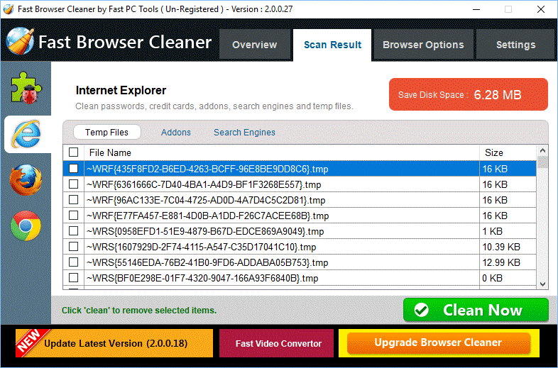Fast Browser Cleaner