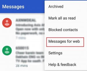 open android messages