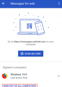 How to Log out of Android Messages App from Your PC-3