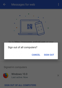 How to Log out of Android Messages App from Your PC-4